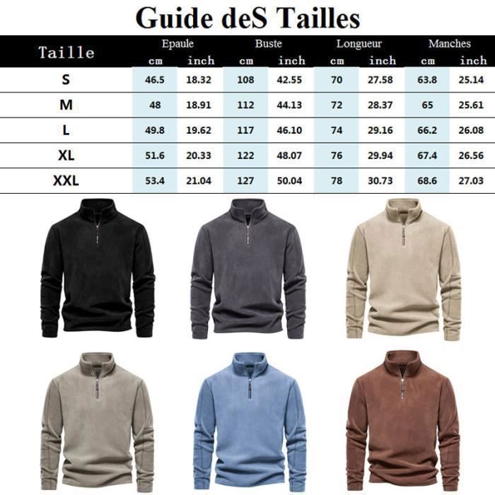 Sweat Shirt Homme FONDUPIN Col Montant Demi fermeture eclair Marron Manches longues Mode pour Hommes Marron Cdiscount Pret a Porter