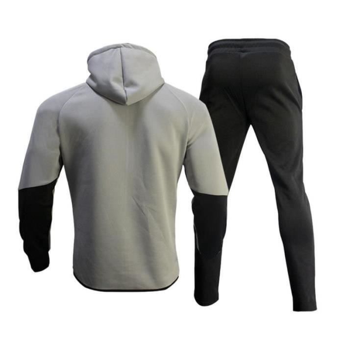 SURVETEMENT JOGGING DE SPORT Survetement Complet Homme Ensemble Jogging Casual Zippee 2 Pieces Printemps Automne Vetement de Sport Or Cdiscount Pret a Porter