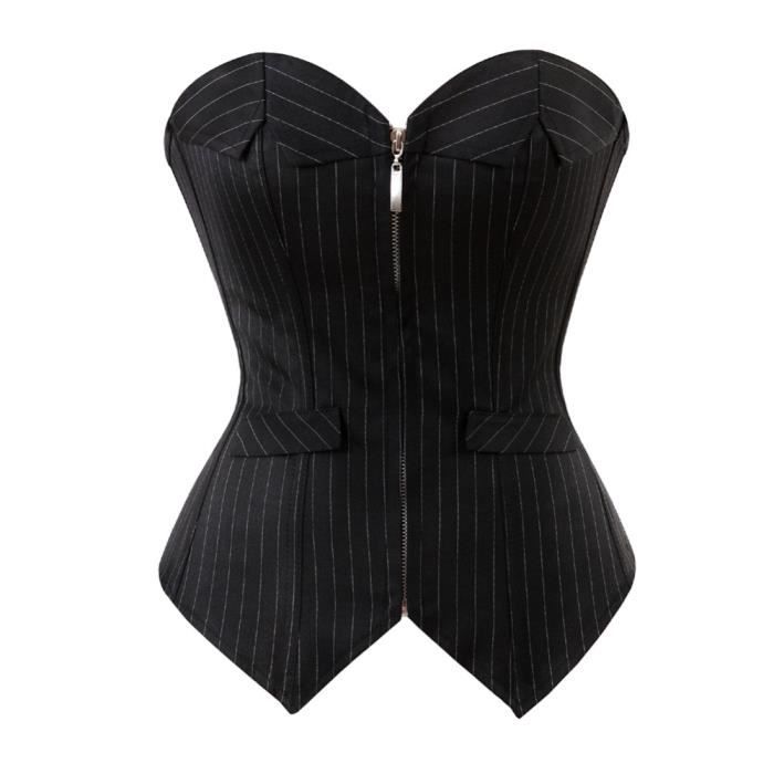 Bustier noir femme discount
