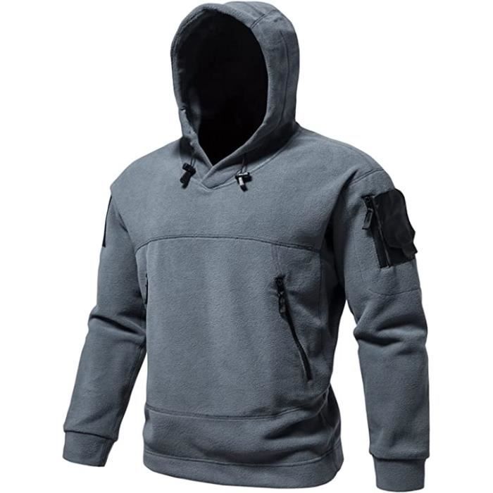 Sweat a Capuche Homme Confortable Slim Homme Couleur Unie Casual Homme Chaud Pas Cher Cozy Hoodie Retro Longues Poche Kangourou Gris Cdiscount Pret a Porter