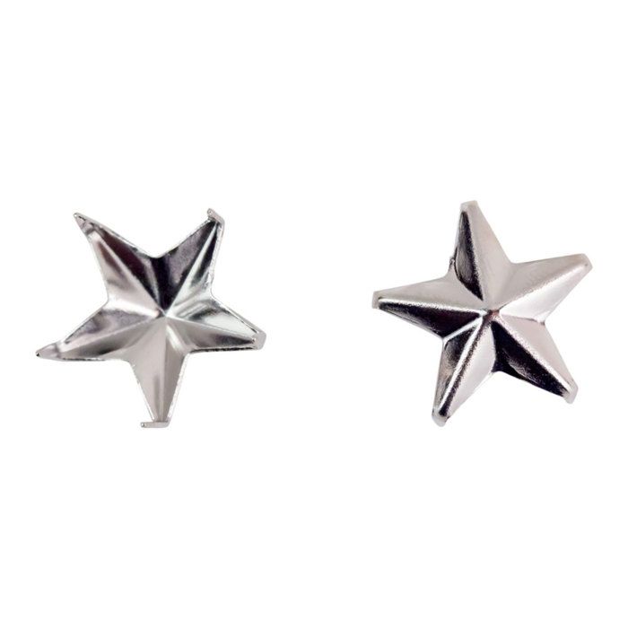 200 Rivets En étoile Pour Cuir Et Vêtements - 10 Mm - Or, Argent, Noir, Bronze - Décoration Punk Et Maroquinerie