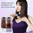 Portable sans fil Mini ion ngatif brosse cheveux lisse Hot Comb pour femmes violet-2