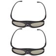 lunettes de projecteur 3D 2 pièces 144Hz 3D lunettes à obturateur actif DLP LinK lentille LCD lunettes video fixation - SURENHAP-2