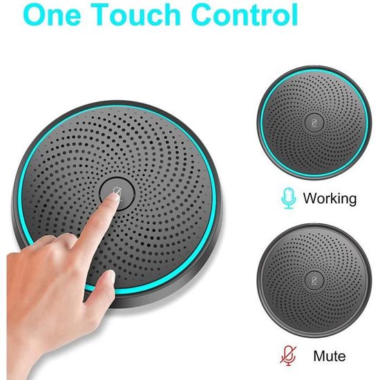 Enregistrement Skype Plug & Play Compatible avec Mac OS X Windows PC Zoom Jeux Microphone pour PC Video Conférence Microphone USB pour conférence Classe Online 