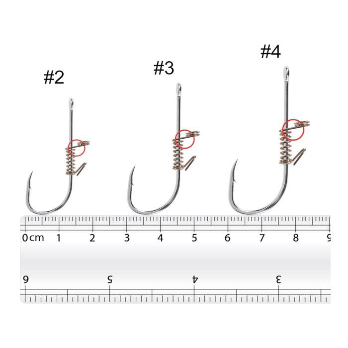 KANAMA Hameçons Pour Crevettes Vivantes Lumineux, Hameçons De Pêche Robustes En Acier à Haute Teneur En Carbone, à Ardillon, Anticorrosion Eau Salée, Pour Eau Douce Et Salée, Tout En Un, 3 Pièces