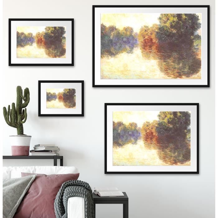 Reproduction Tableau Claude Monet Sur Toile Avec Cadre – 53 X 73 Cm – Neuf