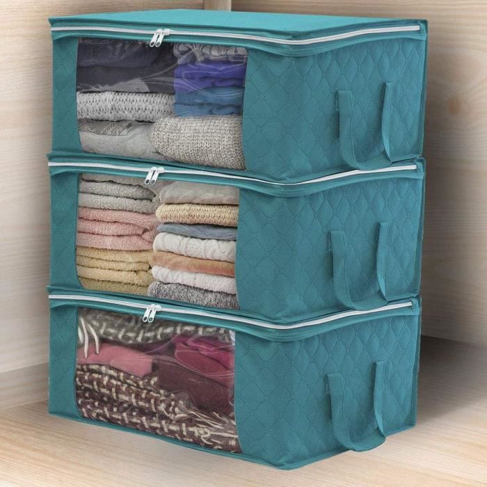 Housse De Rangement Sac Rangement Boite Rangement Tissu Housse Rangement  Couette Boite De Rangement Vetement Sac De Rangement sous L - Cdiscount  Maison