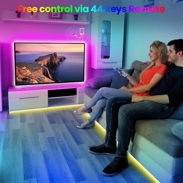 Bande LED néon RGB, 30 m - 2400 LED, contrôle par application/télécommande, IP65 | Leroy Merlin