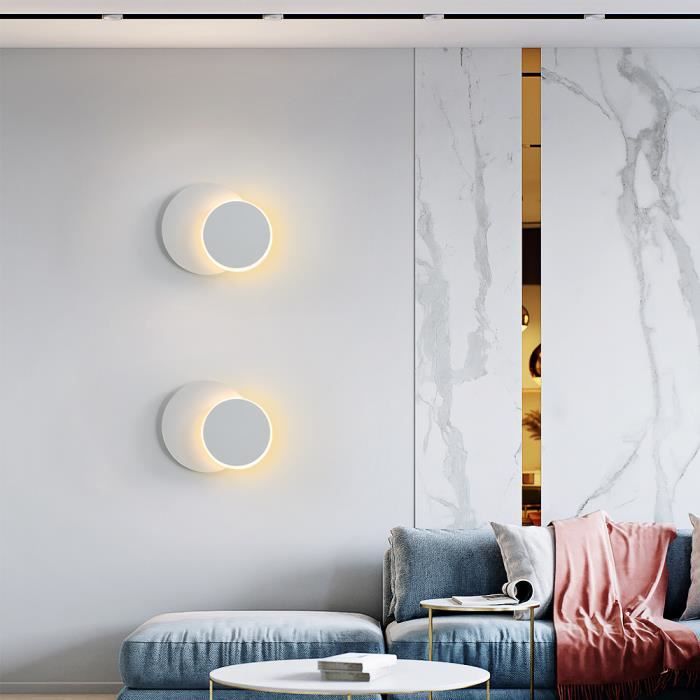Applique Murale Interieur LED, 9W Luminaire Mural pour Chambre Salon  Escalier Couloir, Blanc chaud - Cdiscount Maison