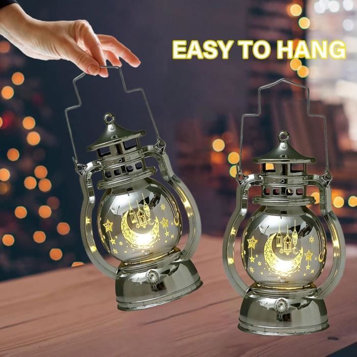 Ramadan Laternen Set – 2 Stück, Batteriebetrieben Für Eid & Islamische Feste