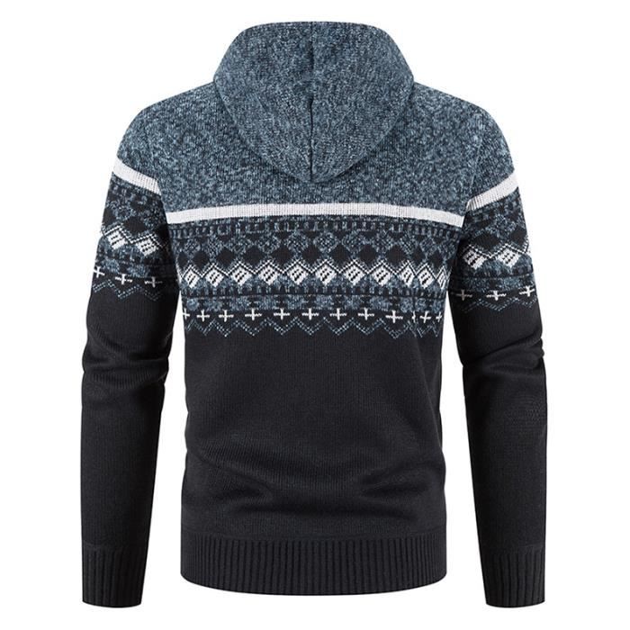 Gilet laine deals capuche homme
