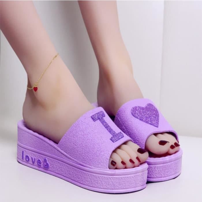 Tong talon shop haut femme