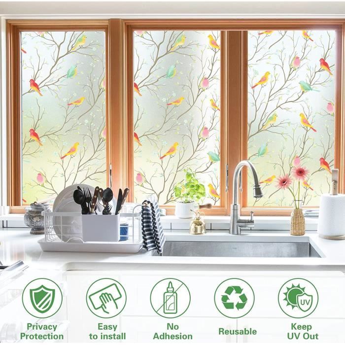 Film de protection solaire - YSTP - 60x200 cm - Transparent - Anti-UV - Décoratif - Maison Film de protection solaire - YSTP - 60x200 cm - Transparent - Anti-UV - Décoratif - Maison