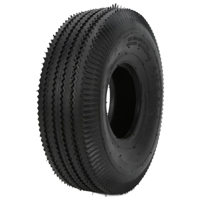 Pneu 4.10/3.50-4 Avec Chambre à Air - Pneu Anti-crevaison Tondeuse Diable Chariot Absorption Chocs