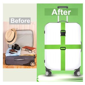 Lot De 2 Sangles à Bagages 2m X 5cm Avec Serrure à Code – Valise Sécurisée Et Identifiable (Noir)