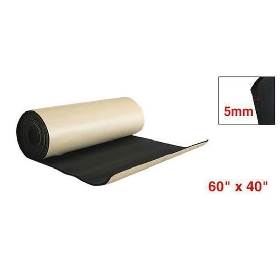 sourcingmap/® 197mil 16.36m/² Aile voiture Isolation Thermique Moteur Sound Amortisseur Mat 60x40