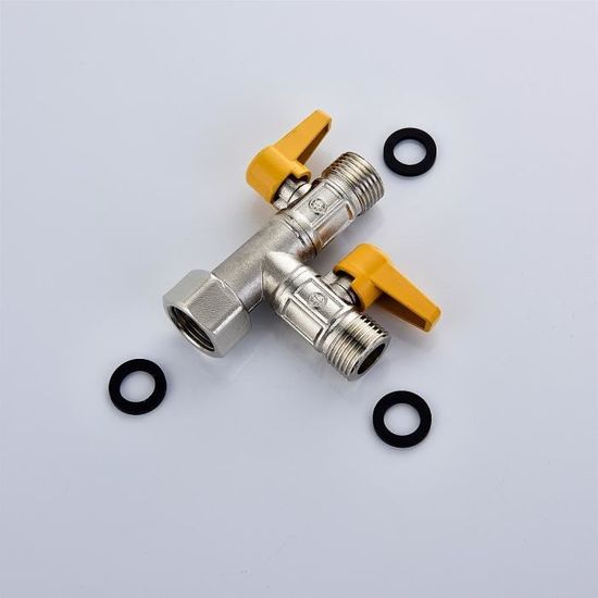 Mélangeur de Douche Robinet 3 Position de Commutation Robinet à Trois Trous de dériva Raccord Fileté Femelle 2pcs 26MM Robinet de Douche Spool Troisième Vitesse Cramic Spool Valve à Bille De Laiton