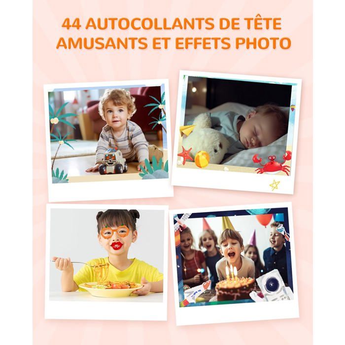 Appareil Photo Numérique Enfant , Écran LCD 2.0 Pouces, 8 Mégapixels, Avec Filtres Créatifs Et Cadres, Cadeau Jouet Pour Enfants