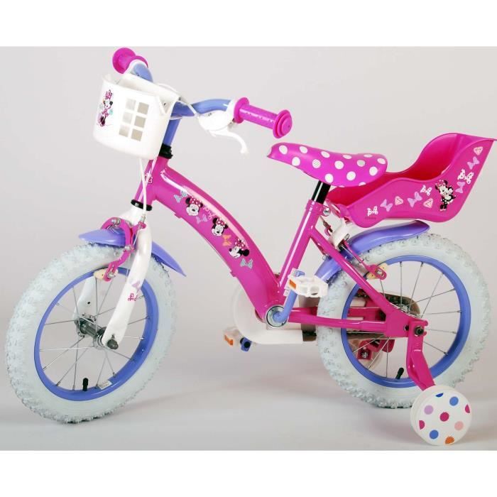 Panier avant vélo Minnie Mouse rose foncé – Équipement vélos enfants