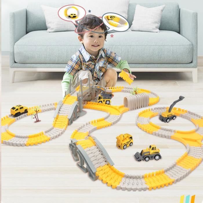 Doahurry Circuit Voiture Enfant – 180 Pièces – électrique Avec 6 Véhicules – Jeu STEM évolutif Dès 3 Ans