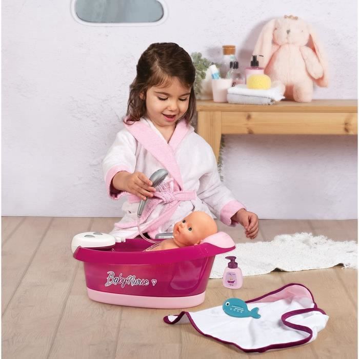 Nursery Electronique Baby Nurse Smoby + Poupon + 24 Accessoires Inclus -  Maison de poupée - Achat & prix