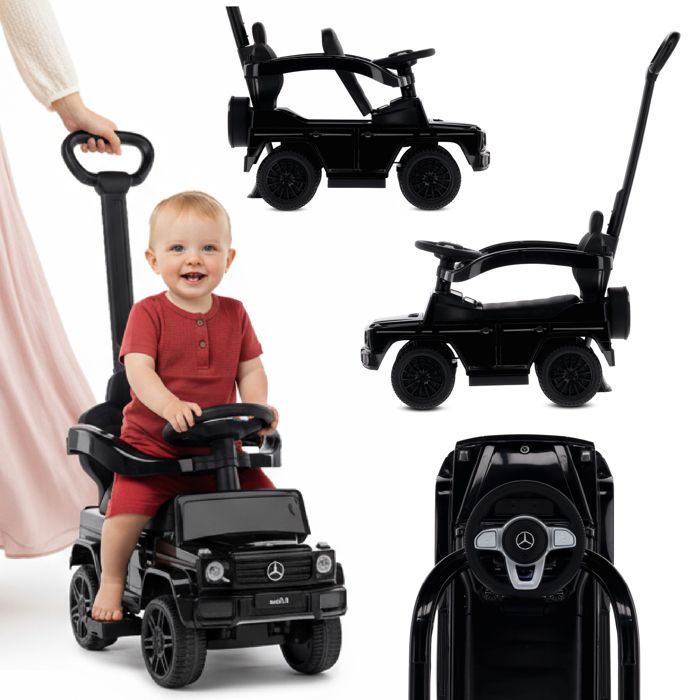 Porteur Voiture Mercedes Benz G Pour Enfant 1 An+ - Avec Volant Sonore, Barre De Poussée, Rangement - Charge 25 Kg