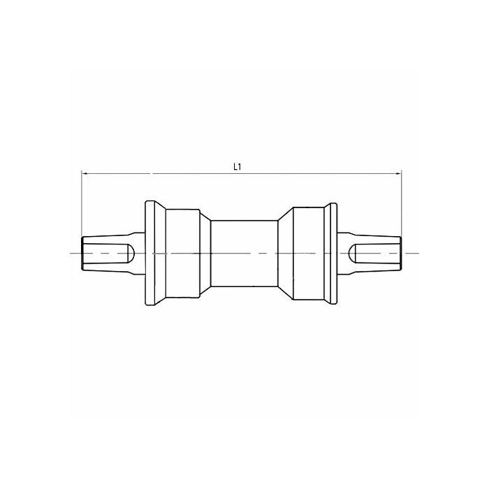 Axe de pédalier - M-Wave - Carousel Bb Repair - 122,5 mm - Argenté ...