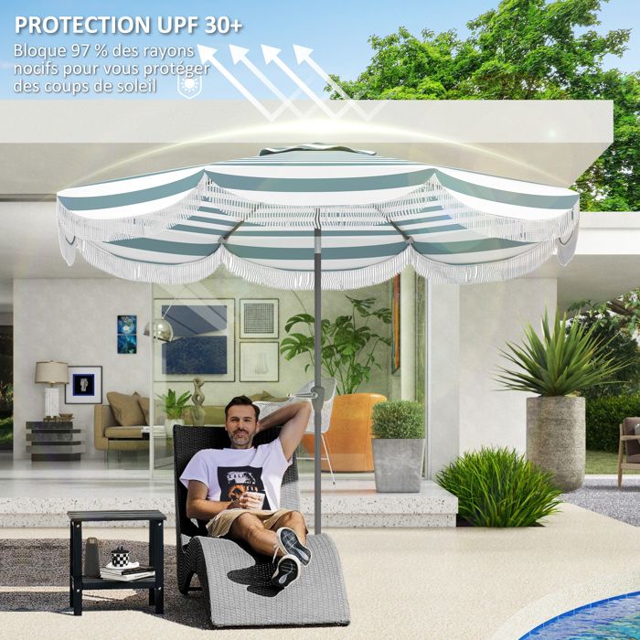 Parasol Déporté 3x3 M - Parasol De Jardin Avec Pied Déporté, Inclinaison Réglable, 8 Baleines En Aluminium - Beige