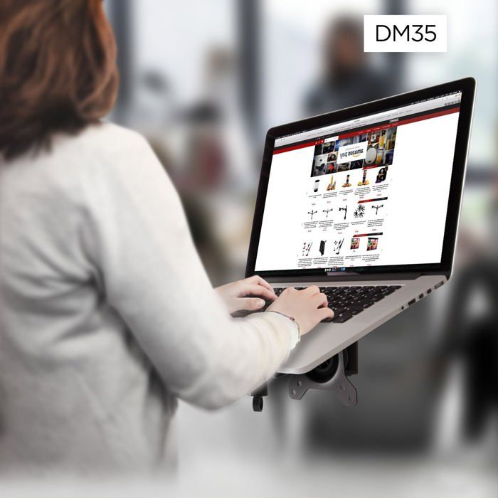 Duronic DML2 Laptop Bracket | Bracket for Laptop, Tablet or MacBook | VESA 75 100 Ready | 8kg Load Capacity | Compatible with DM15 DM25 DM35 DM45 DM55 DM65 DMUSB DMDC DMG