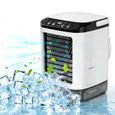 Mini Climatiseur Évaporatif Ultrasonique 3 Vitesses Oscillation Verticale Réservoir 900ml Silencieux Pour Maison Bureau Voiture