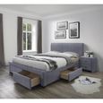 Lit Adulte 2 Personnes Avec Tiroirs 160 X 200 Cm Achat Vente
