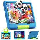 FIRMAST Tablette Tactile 10 Pouces Android 13 GMS, 10 Go RAM 128 Go ROM/1TB TF, Tablette Enfants Contrôle Parental, Kid-Proof Étui-Bleu
