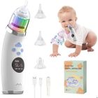 Aspirateur Nasal Électrique Bébé ACELIFE Mouche Bebe avec 5 niveaux d'aspiration ,lumière, musique et 3 buses réutilisables