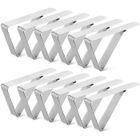 IAMS CHIEN BEMSM - pince à nappe - 12 pièces de support de nappe en acier inoxydable pour pique-nique pour fêtes, camping, mariages 001