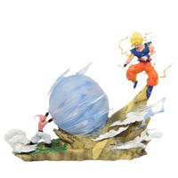 Figurine Dragon Ball Z - Goku VS Majin Buu - Hauteur 21 cm - Modèle Anime Collection Manga
