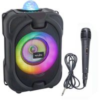 Enceinte lumineuse Bluetooth pour karaoké - INOVALLEY - DANCE CUBE 44 - 150W - Micro filaire
