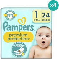 Couches Jetables Premium Protection - PAMPERS - Taille 1 - 24 couches - Mixte