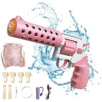 Pistolet à eau électrique pour enfants garçons et filles sac à dos pistolet à eau stockage d'eau de grande capacité 1800 ml, rose