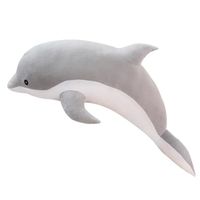 SALALIS Poupées mignonnes de jouets en peluche de dauphin doux 30 cm mignon doux dauphin en peluche jouets jeux peluche ROSE gris