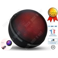 TD® Enceinte Bluetooth noire rouge sans fil bluetooth sphère audio compatible avec les enceintes LED tous les appareils Bluetooth