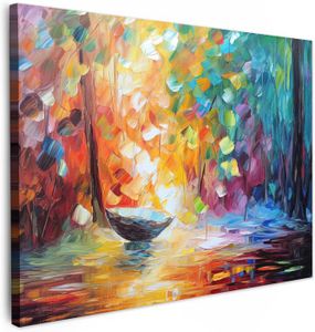 Tableau Contemporain Sur Toile 70x50 Cm - Impression Abstraite Pastel, Décoration Murale Moderne (ARTTOR)