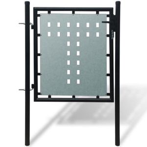 PORTAIL - PORTILLON Lavienrose Portail simple de clôture Noir 100x125 cm 116095