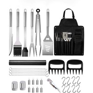 USTENSILE 35PCS Kit Barbecue Ustensiles Acier Inoxydable Out