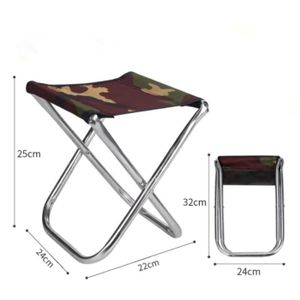 voyage et randonnée camping Color : Silver siège de tabourets en aluminium léger et pliable for le camping HARD Tabouret pliant portatif pêche pique-nique