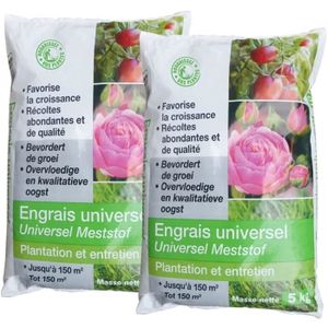 ENGRAIS lot de 2 engrais universel pour plantes vertes, fleuries et potagères, 5kg x2