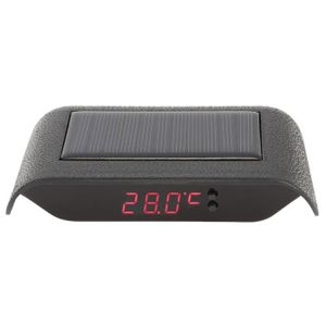 Horloge Numérique De Voiture Solaire Horloge De Thermomètre - Temu France