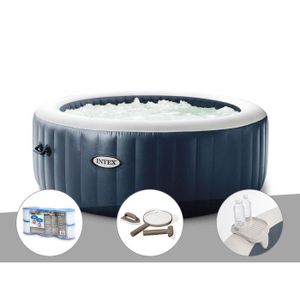 SPA COMPLET - KIT SPA Spa gonflable Intex PureSpa Blue Navy rond Bulles 