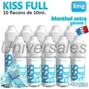 LIQUIDE Lot de 10 e-liquides KISS FULL 3mg - LIQUIDEO