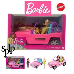 VOITURE - CAMION Coffret Barbie - MATTEL - 2 poupées + Jeep 4x4 rose - Mixte - Enfant