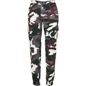 Pantalon treillis femme taille haute shop